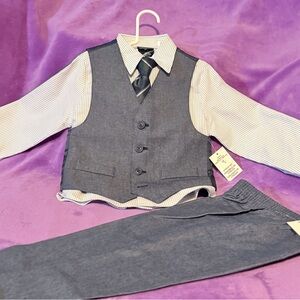 Nautica Gray and White Kids Matching Set
